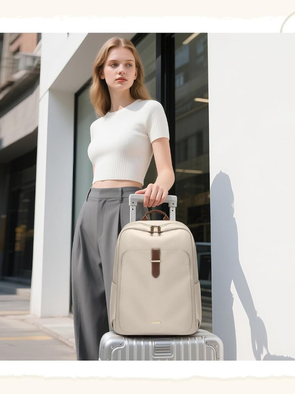 Laptop Backpack for Women,Casual Work Business Backpacks Purse Carry on Travel B - Picture 9 of 9